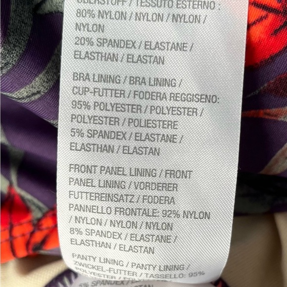 Red and Purple One-Piece Swimwear with Flutter Sleeves‎ - Picture 9 of 13